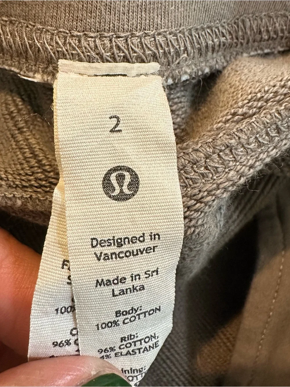 Lululemon Warm Down Jogger 7/8 Length Thread Dye Rover Black Size 2